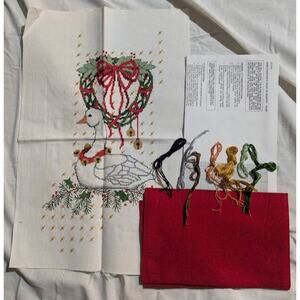 Good Shepherd Cross Stitch Kit Christmas Stocking Goose Cross Stich Finished